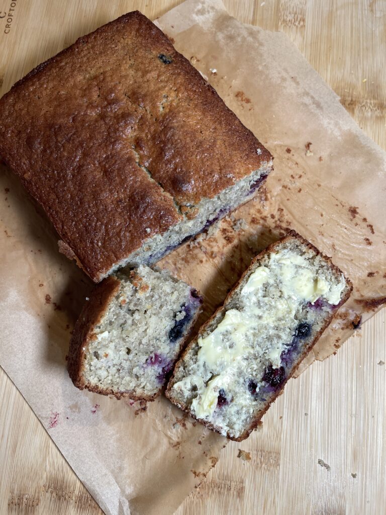 banana blueberry lemon bread