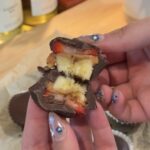 Frozen Peanut Butter Chocolate Banana Bites with Strawberry