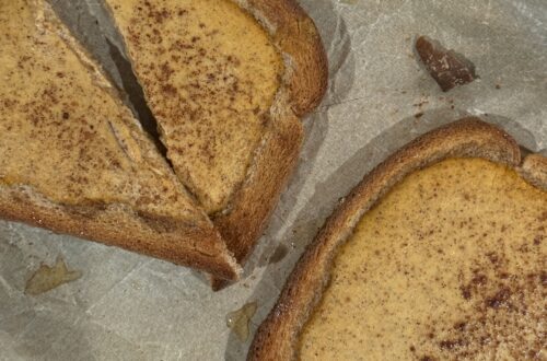 air fryer pumpkin custard toast